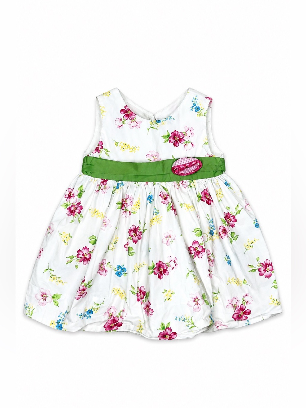 Glorimont Baby Girls 9M Floral Bubble Dress Vintage Made USA Cotton
